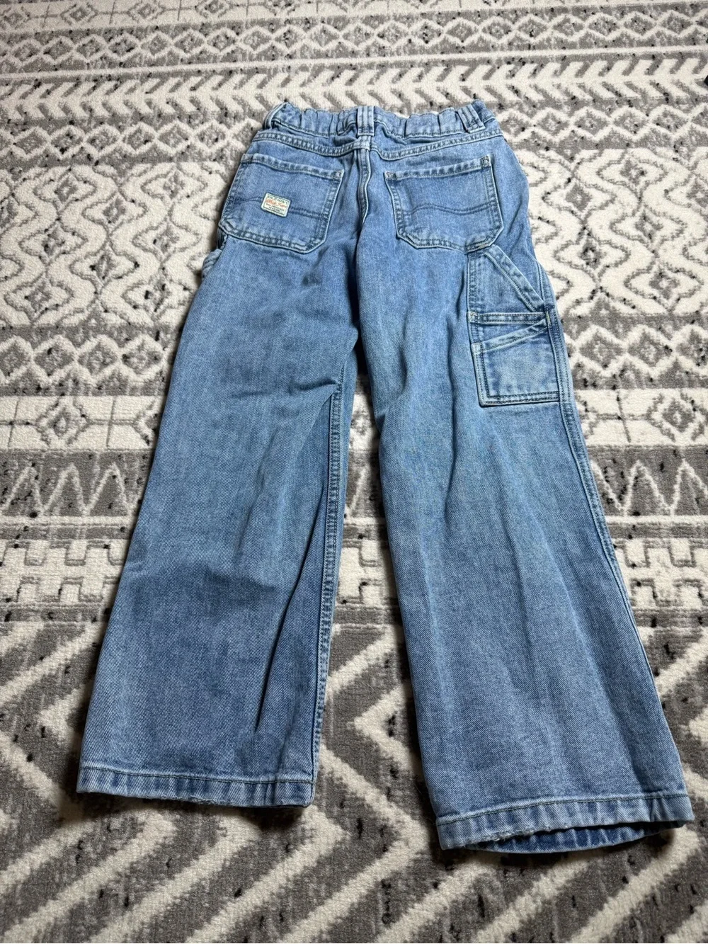 Old Navy Vintage 90s Baggy Carpenter Denim Jeans Boys Painters Pants Size 10